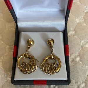 Elegant Gold Dangle Earrings